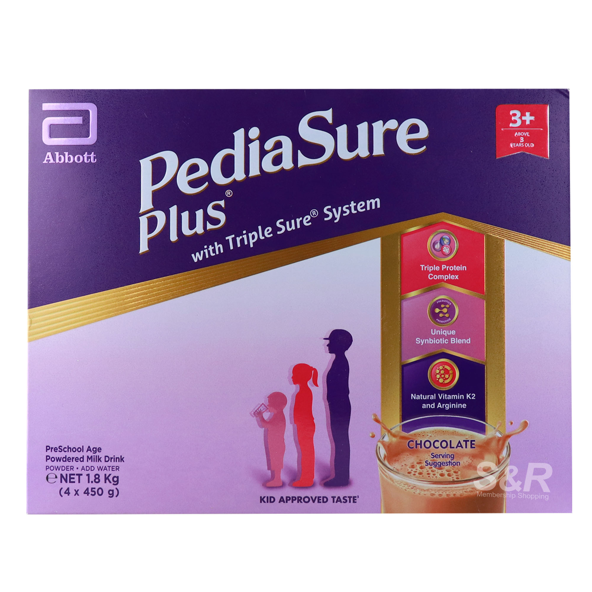 Pediasure Plus with Triple Sure System Chocolate Flavor Powdered Milk Drink 1.8kg